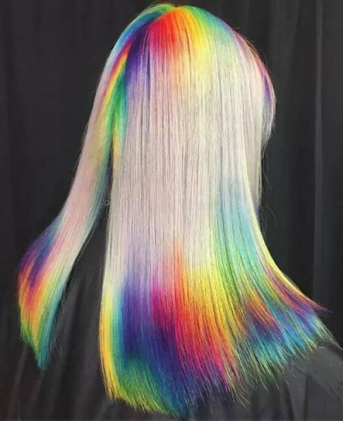 Hair Dye; Colorful Hairstyle; Half And Half; DIY Hair Dye; Personalized Hair Dye; Popular Hair Dye