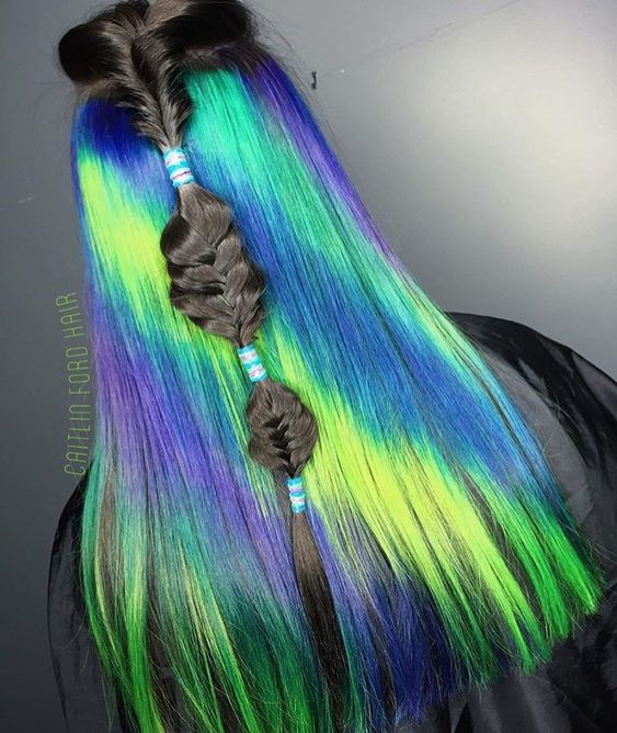 Hair Dye; Colorful Hairstyle; Half And Half; DIY Hair Dye; Personalized Hair Dye; Popular Hair Dye