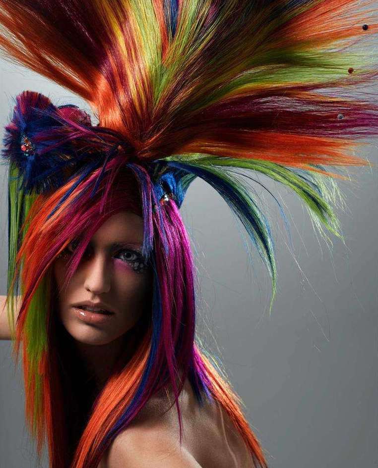 Hair Dye; Colorful Hairstyle; Half And Half; DIY Hair Dye; Personalized Hair Dye; Popular Hair Dye