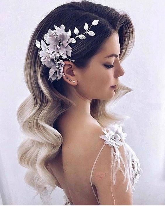 hair accessories；DIY；wedding；European style；Bridal hairstyle；for long hair；with veil;Wedding