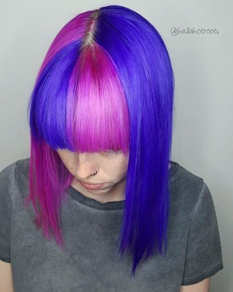 Hair Dye; Colorful Hairstyle; Half And Half; DIY Hair Dye; Personalized Hair Dye; Popular Hair Dye