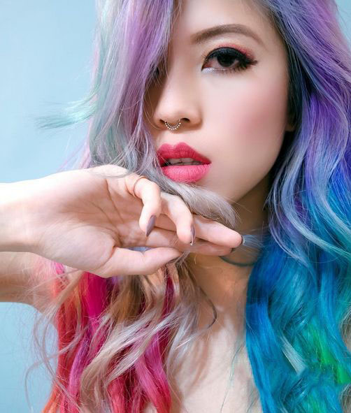 Hair Dye; Colorful Hairstyle; Half And Half; DIY Hair Dye; Personalized Hair Dye; Popular Hair Dye