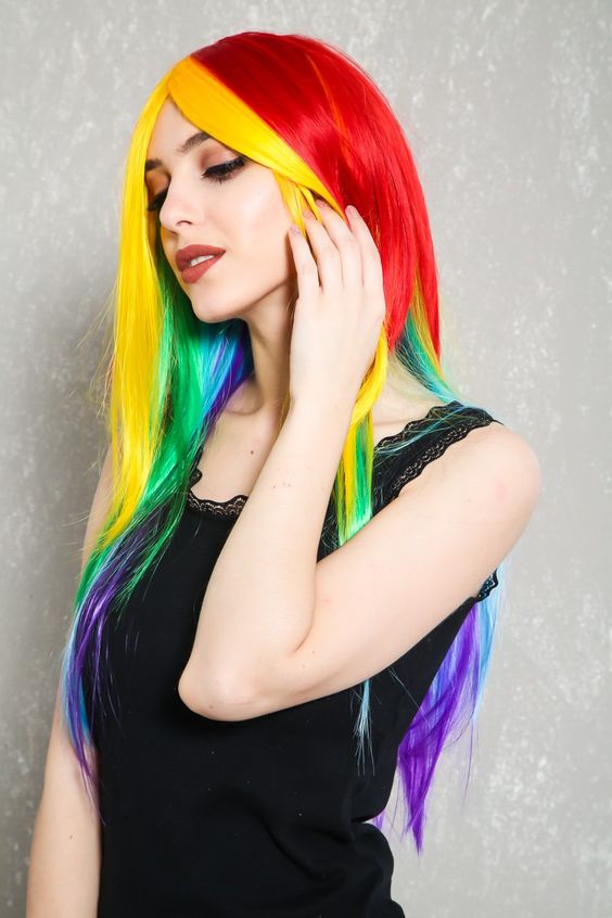 Hair Dye; Colorful Hairstyle; Half And Half; DIY Hair Dye; Personalized Hair Dye; Popular Hair Dye