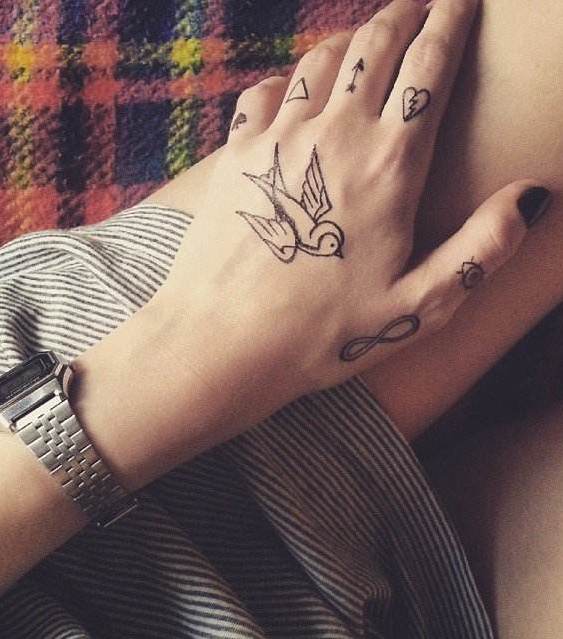 Small Tattoo ;For Women Tattoo;Hand Back Tattoo ;Feminine Tattoo;Cool Tattoo ;Flower Tattoo;Simple Tattoo