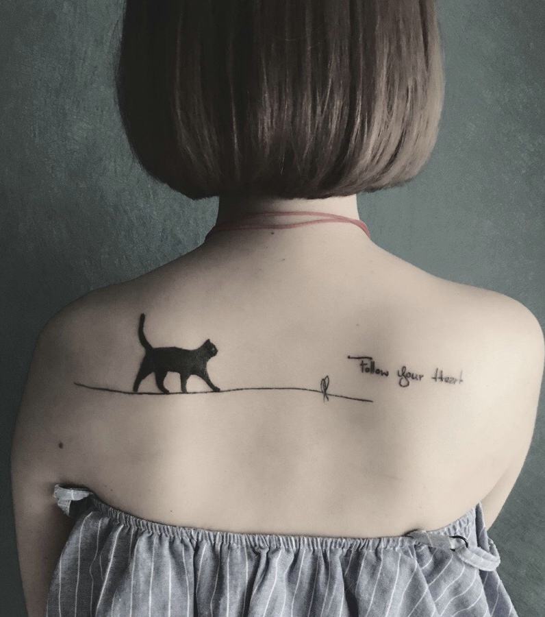 Back Tattoo; Small Tattoo； Tattoo For Woman; Meaningful Tattoo; Spine Tattoo; Female Tattoo