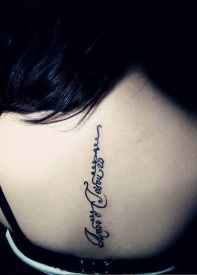 Back Tattoo; Small Tattoo； Tattoo For Woman; Meaningful Tattoo; Spine Tattoo; Female Tattoo