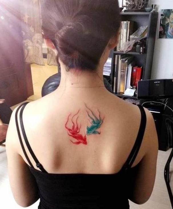 Back Tattoo; Small Tattoo； Tattoo For Woman; Meaningful Tattoo; Spine Tattoo; Female Tattoo