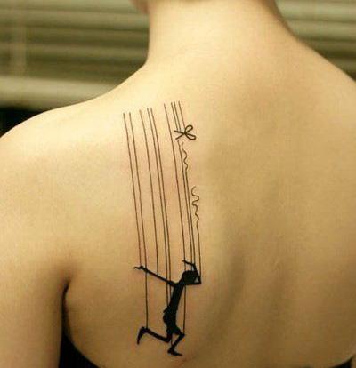 Back Tattoo; Small Tattoo； Tattoo For Woman; Meaningful Tattoo; Spine Tattoo; Female Tattoo