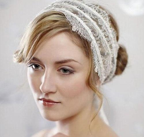 Bride hairstyle ;half up half down;for long hair;front view;medium length;with veil;down curls;wedding ideas