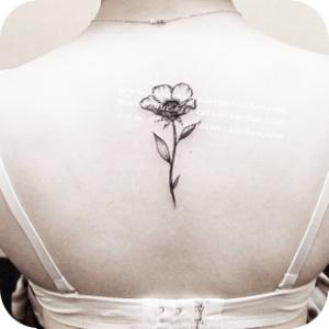 Back Tattoo; Small Tattoo； Tattoo For Woman; Meaningful Tattoo; Spine Tattoo; Female Tattoo